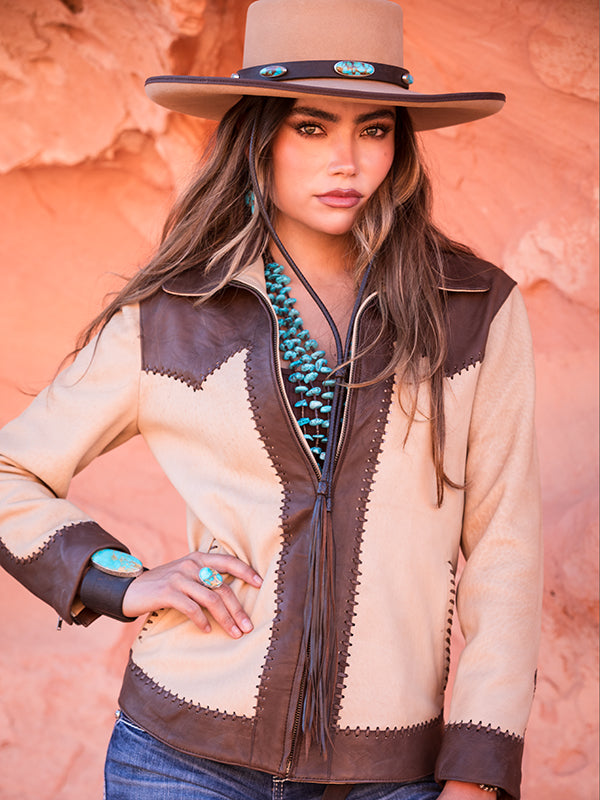 Brit West Lamb Bomber Jacket