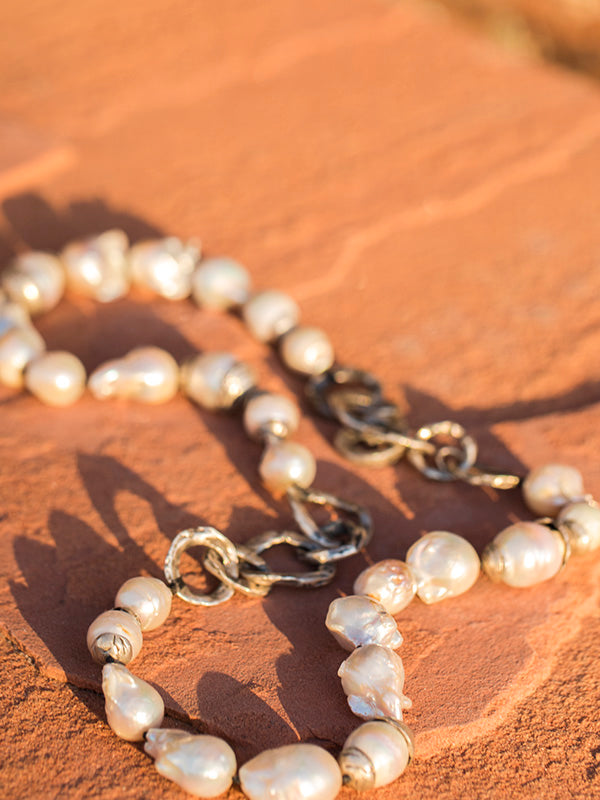 Sterling and Baroque Pearls