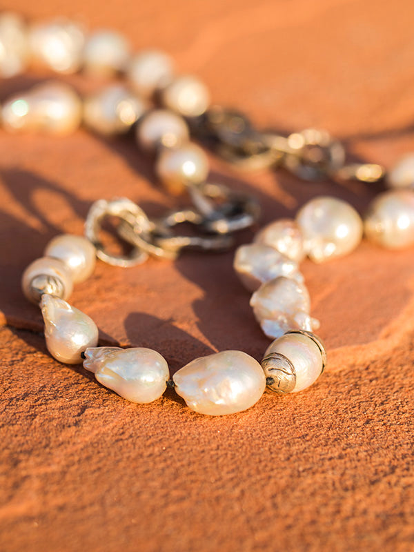 Sterling and Baroque Pearls