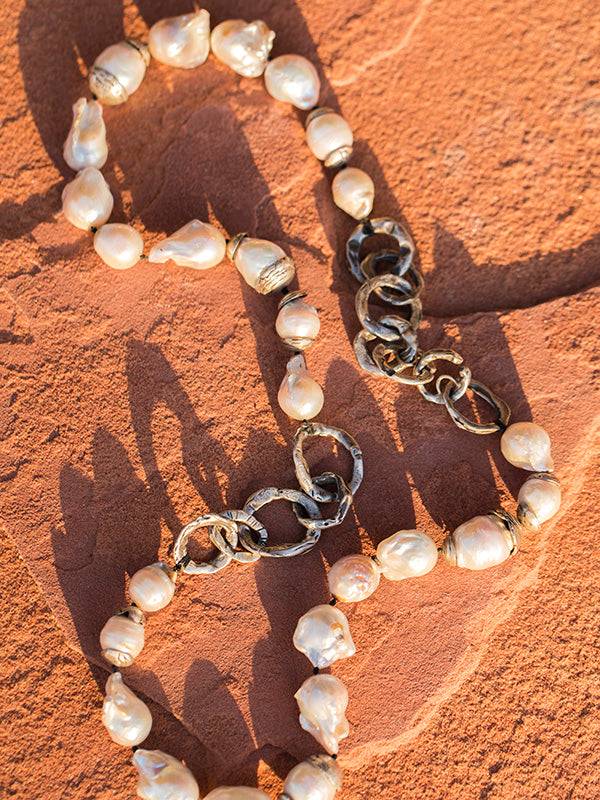 Sterling and Baroque Pearls