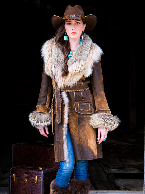 Knee length, add goat fur