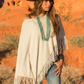 Cotton Cashmere Fringe Creme