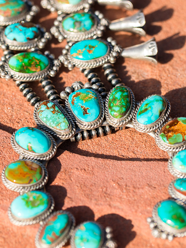 Turquoise Squash Blossom Neckalce – Brit West