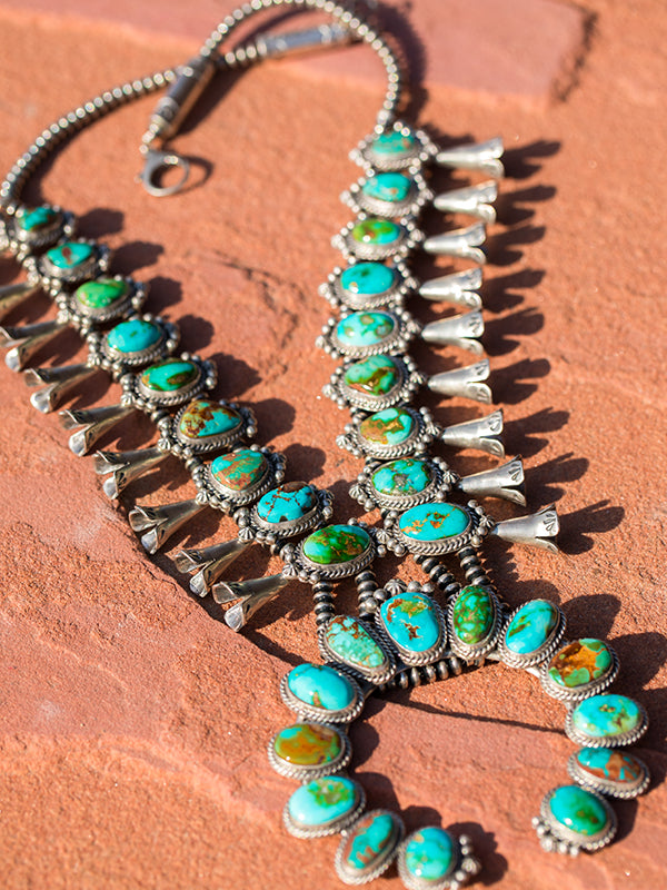 Turquoise Squash Blossom Neckalce – Brit West