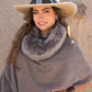 Cashmere and Smoke Fox Poncho