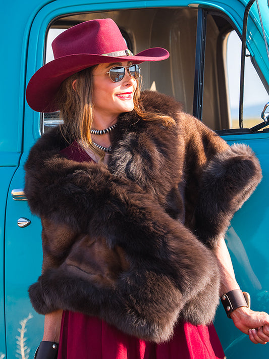 "Denim and Mink" Stole