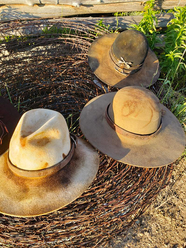 Ranch worn Thunderbird Hats