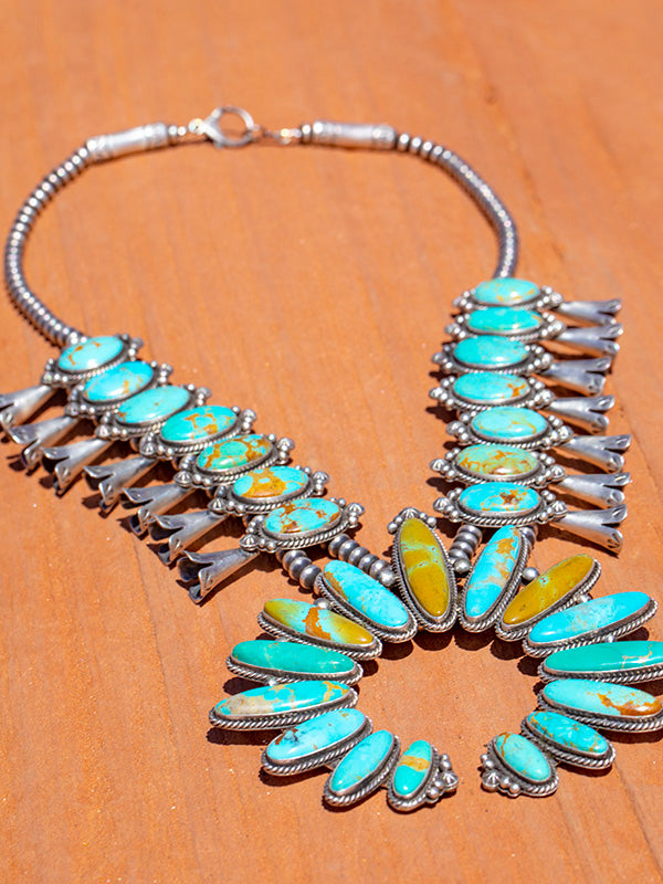 Turquoise Squash Blossom Neckalce – Brit West