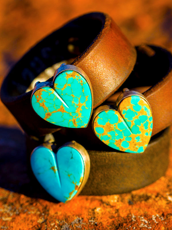 Vintage Leather Hearts