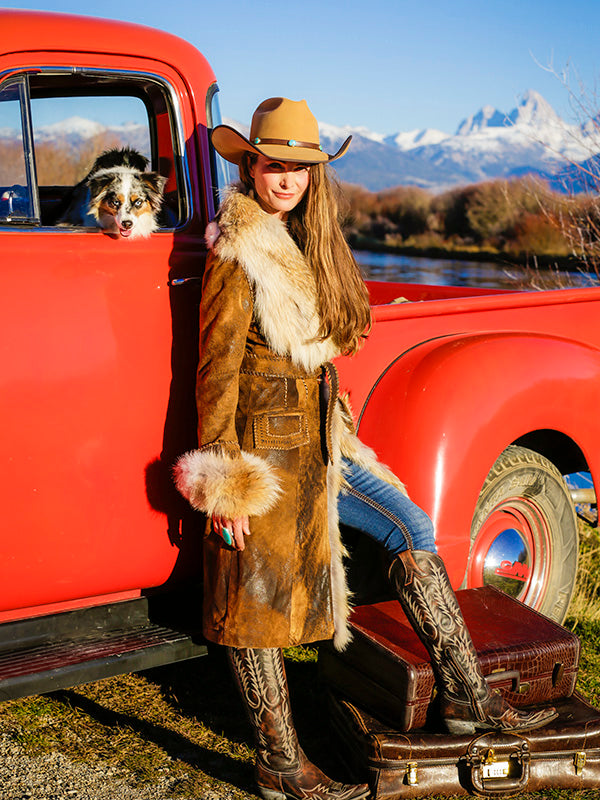 Cowboy on sale fur jacket