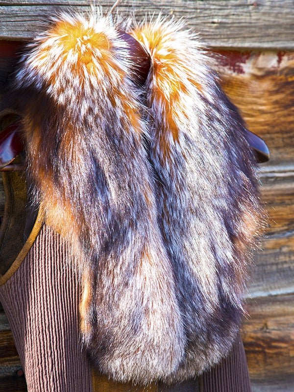 Brit West Crystal Fox fur vest