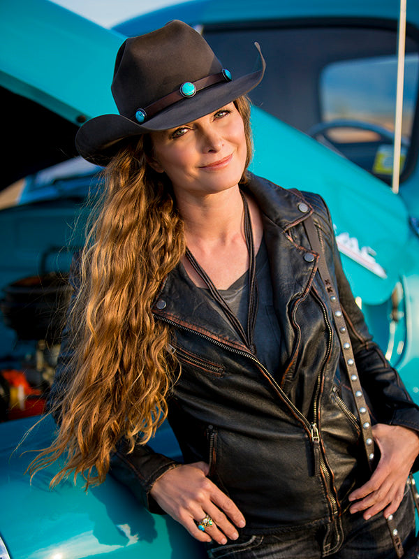 Turquoise Leather Hatband – Brit West