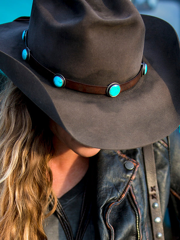 Turquoise hat band sales