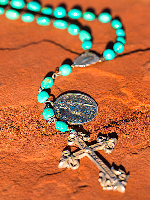 Love Tokens Turquoise Rosary