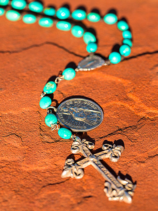 Love Tokens Turquoise Rosary