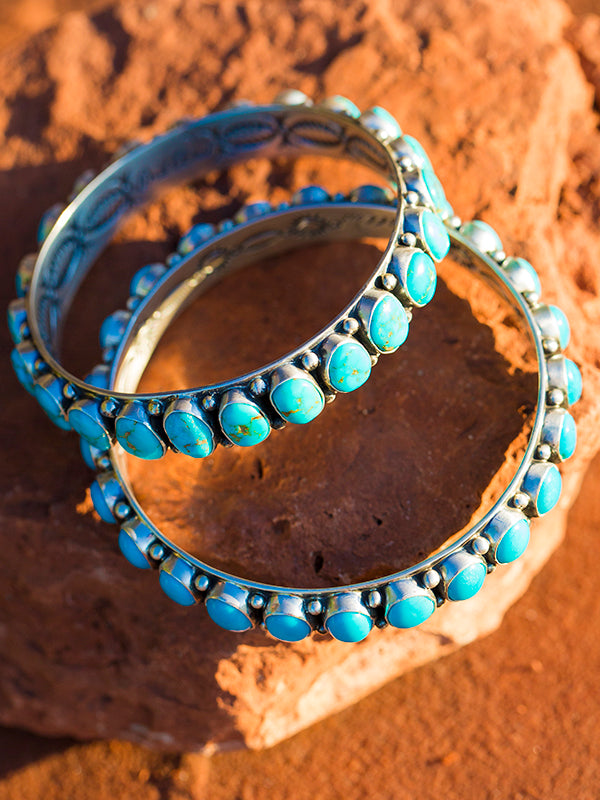 Turquoise Dots Bangle – Brit West Turquoise Dots Bangle – Brit West